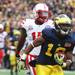Michigan's Jeremy Gallon cought a touchdown pass from Denard Robinson as the University of Michigan took on Nebraska at Michigan Stadium Saturday November 19, 2011. Jeff Sainlar I AnnArbor.com