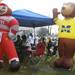 Ohio's Brutus Buckeye and Michigan's wolverine hang out before the start of the game as the University of Michigan took on Ohio State Saturday  November 26, 2011 at Michigan Stadium. Jeff Sainlar I AnnArbor.com