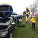 A Michigan helmet is found in the tailgating areas prior to the University of Michigan taking on Ohio State Saturday  November 26, 2011 at Michigan Stadium. Jeff Sainlar I AnnArbor.com