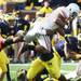 Ohio State's Jordan Hall is hit in the air as the University of Michigan took on Ohio State Saturday  November 26, 2011 at Michigan Stadium. Michigan won the game 40-34. Jeff Sainlar I AnnArbor.com