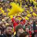 An Ohio State fan celebrates as the University of Michigan took on Ohio State Saturday  November 26, 2011 at Michigan Stadium. Michigan won the game 40-34. Jeff Sainlar I AnnArbor.com