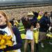 Michigan's Jordan Barpal hugs a  member of the dance team after the game as the University of Michigan took on Ohio State Saturday  November 26, 2011 at Michigan Stadium. Michigan won the game 40-34. Jeff Sainlar I AnnArbor.com