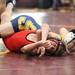 A Saline wrestler tries to take down a Clinton wrestler as Saline, Manchester, Clinton, and Milan participated in a quad meet Wednesday  December 7, 2011 at Manchester High School. Jeff Sainlar I AnnArbor.com