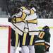Chelsea celebrates a goal in front of goalie David Mayo as  Chelsea High School took on Jackson Lumen Christi Wednesday December 14, 2011 at the Chelsea Arctic Coliseum. Chelsea won 6-5.  Jeff Sainlar I AnnArbor.com
