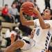 Skyline's Jordan Woods lays it up as Skyline took on Ypsilanti Lincoln at Skyline High School Thursday December 15, 2011. Skyline won the game 54-51.  Jeff Sainlar I AnnArbor.com