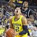 Michigan's Jordan Morgan gets ready to take the ball to the hoop as the Michigan men's basketball team took on Bradley at Crisler Arena Thursday December 22, 2011. Michigan won the game 77-66. Jeff Sainlar I AnnArbor.com