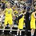 Michigan's bench erupts after a Tim Hardaway Jr. dunk as the Michigan men's basketball team took on Bradley at Crisler Arena Thursday December 22, 2011. Michigan won the game 77-66. Jeff Sainlar I AnnArbor.com